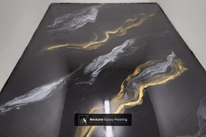 Metallic(photo.Finish) Epoxy floor on Concrete for Garage