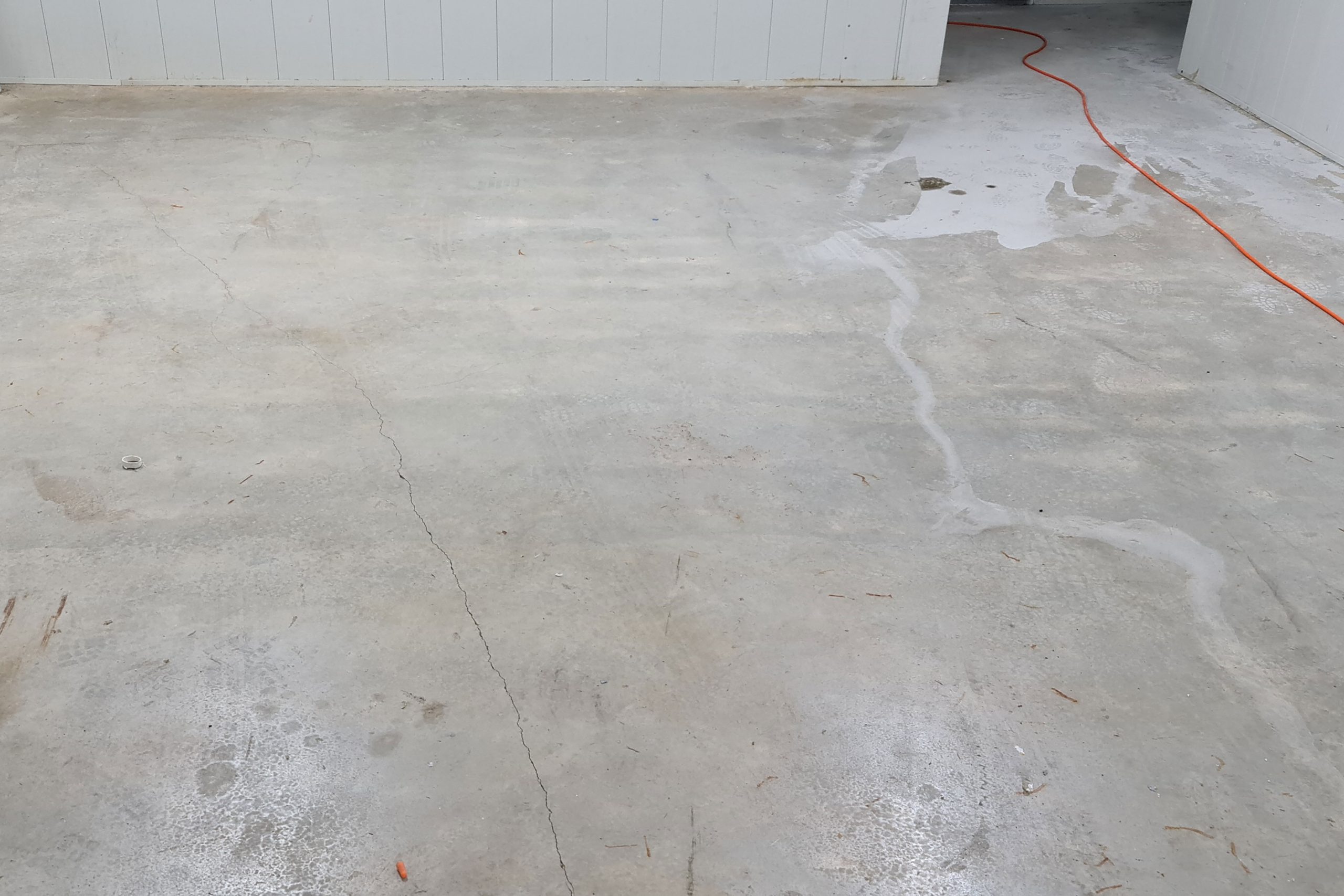 Epoxy flake floor for home/residential garage - before