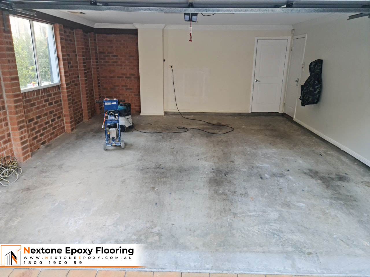 Epoxy solid floor for home/residential garage - before